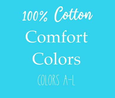 Adult Short Sleeve Comfort Colors A-L