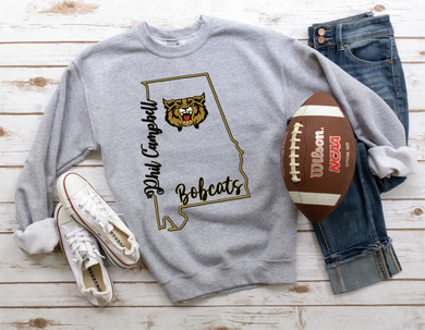 Phil Campbell Bobcats State Shirt Design