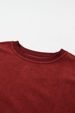 Load image into Gallery viewer, Maroon Ribbed Sweatshirt