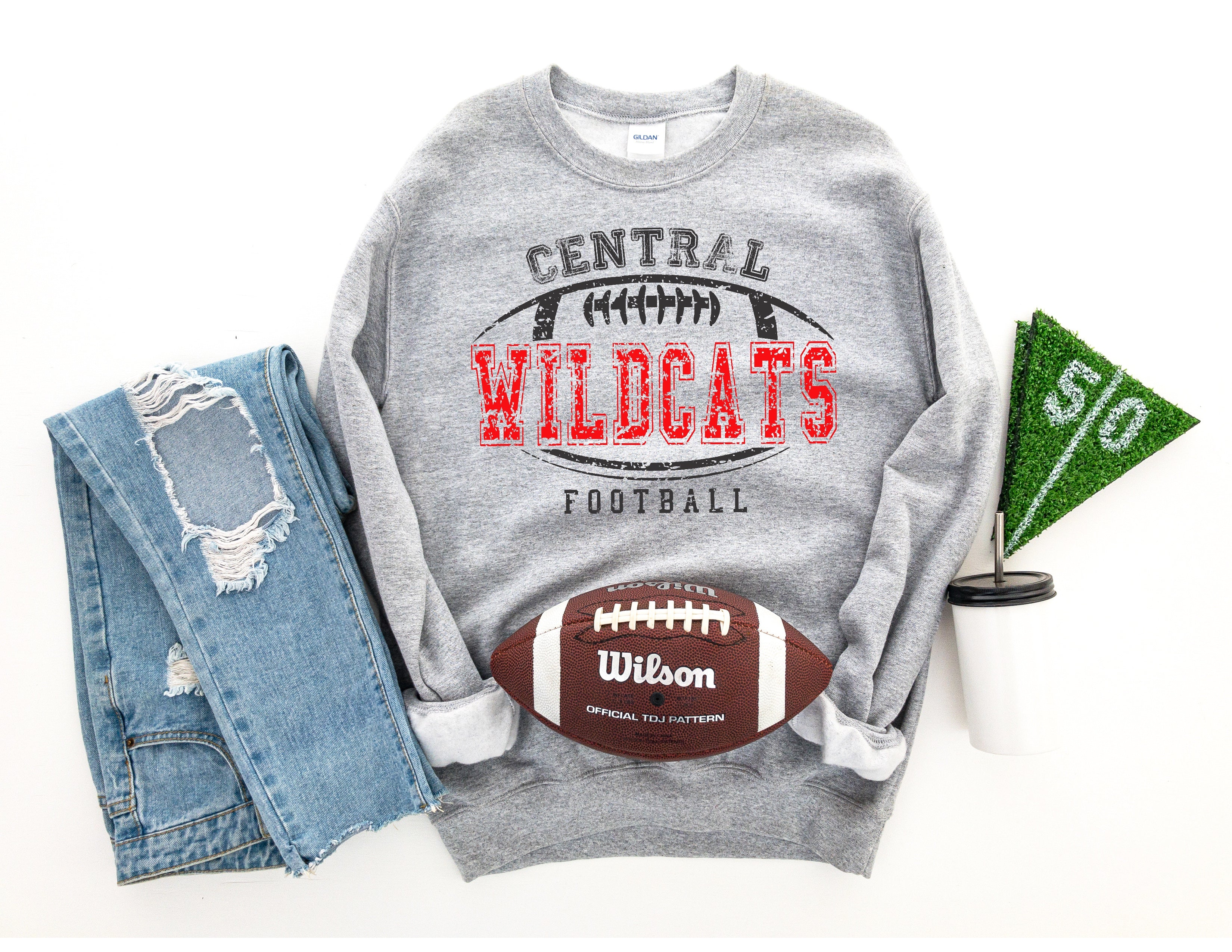 トップス BLACKBIRD cut off football sweat shirt Amazon.com: LUKYCILD Game Day Sweatshirt Football Shirt