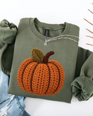 Faux Crochet Pumpkin