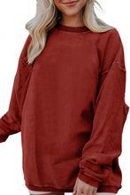 Load image into Gallery viewer, Maroon Ribbed Sweatshirt