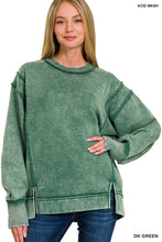 Load image into Gallery viewer, Acid Washed Split Exposed Seam Sweatshirt