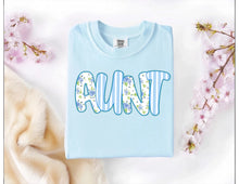 Load image into Gallery viewer, Floral Blue and White Striped Name