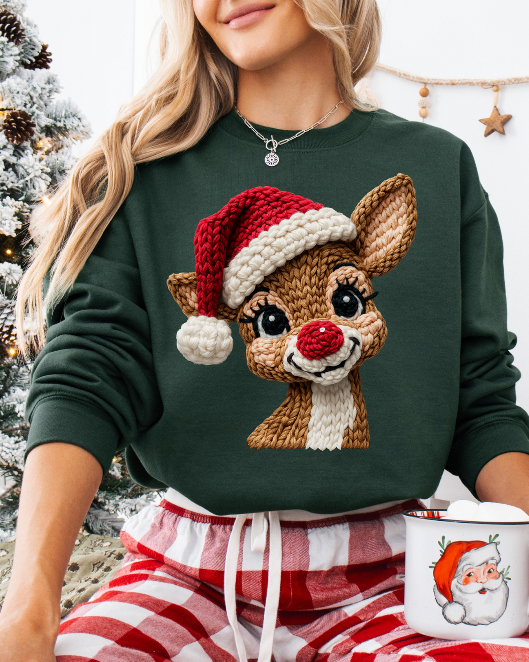 Faux Crochet Reindeer