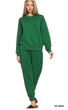 Load image into Gallery viewer, Zenana Scoop Neck Zip Sweat Set Preorder