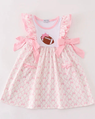 Girls Bow Football Dress