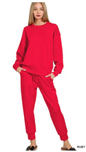 Load image into Gallery viewer, Zenana Scoop Neck Zip Sweat Set Preorder