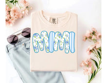 Load image into Gallery viewer, Floral Blue and White Striped Name