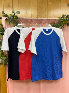 3 Pack JHK Brand Short Sleeve Baseball Tee