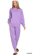 Load image into Gallery viewer, Zenana Scoop Neck Zip Sweat Set Preorder