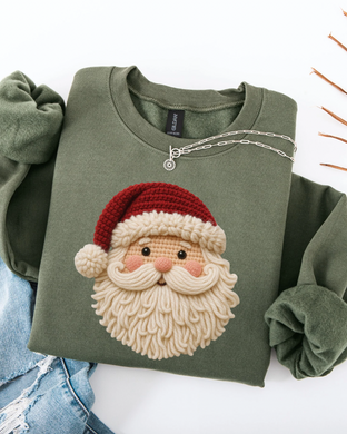 Faux Crochet Santa