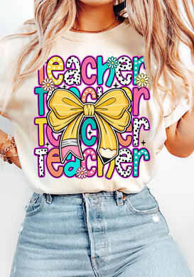 Teacher Pencil Bow