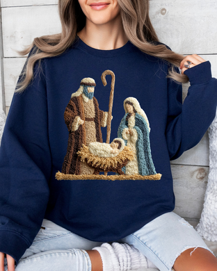 Faux Crochet Nativity