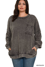 Load image into Gallery viewer, Acid Washed Pocket Sweatshirt