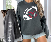 Load image into Gallery viewer, Football Heart Sweatshirts Round 2