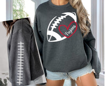 Load image into Gallery viewer, Football Heart Sweatshirts Round 2