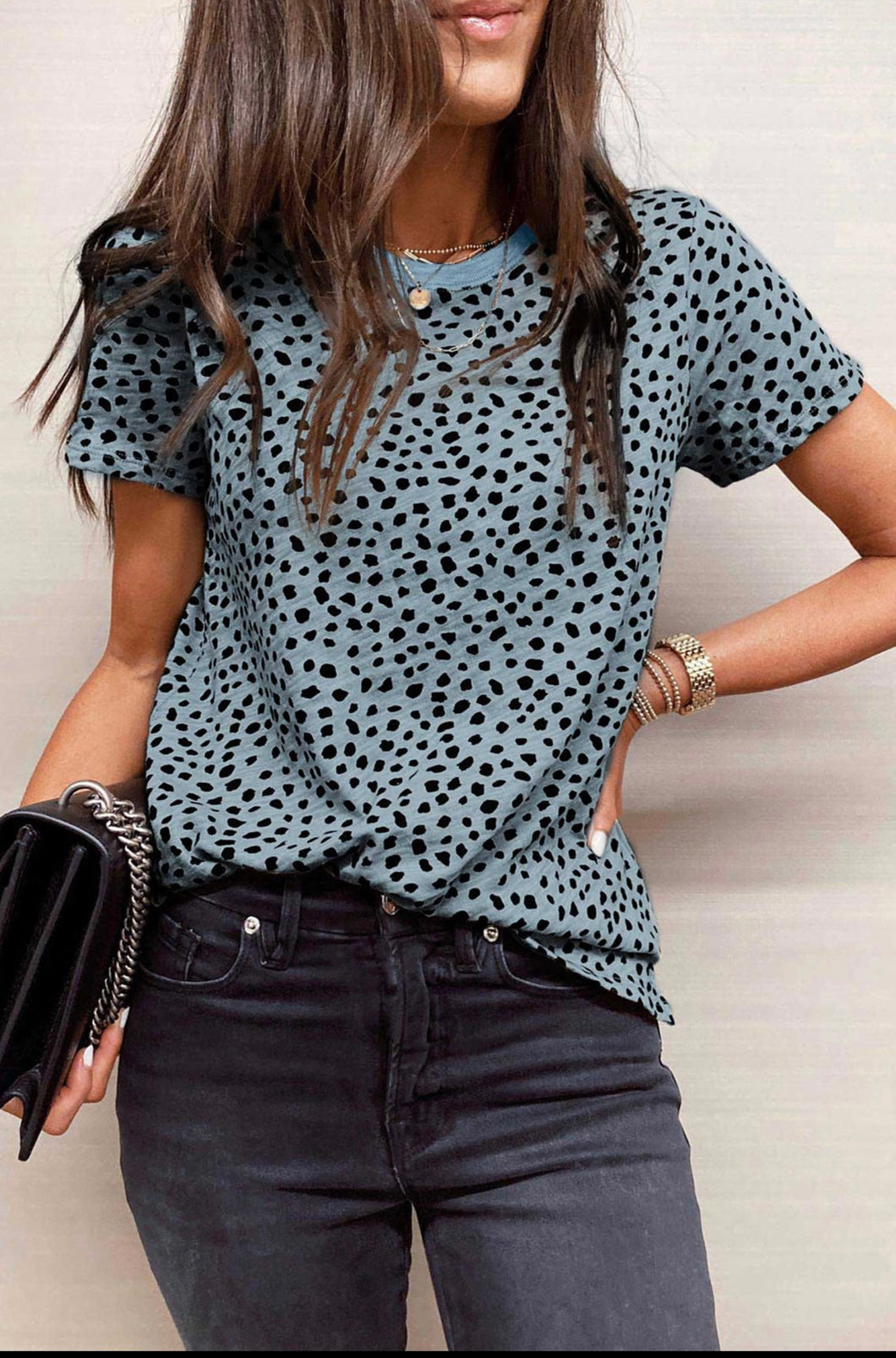 Blue Cheetah Short Sleeve