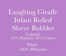 Load image into Gallery viewer, Laughing Giraffe Rolled Sleeve Bubbles