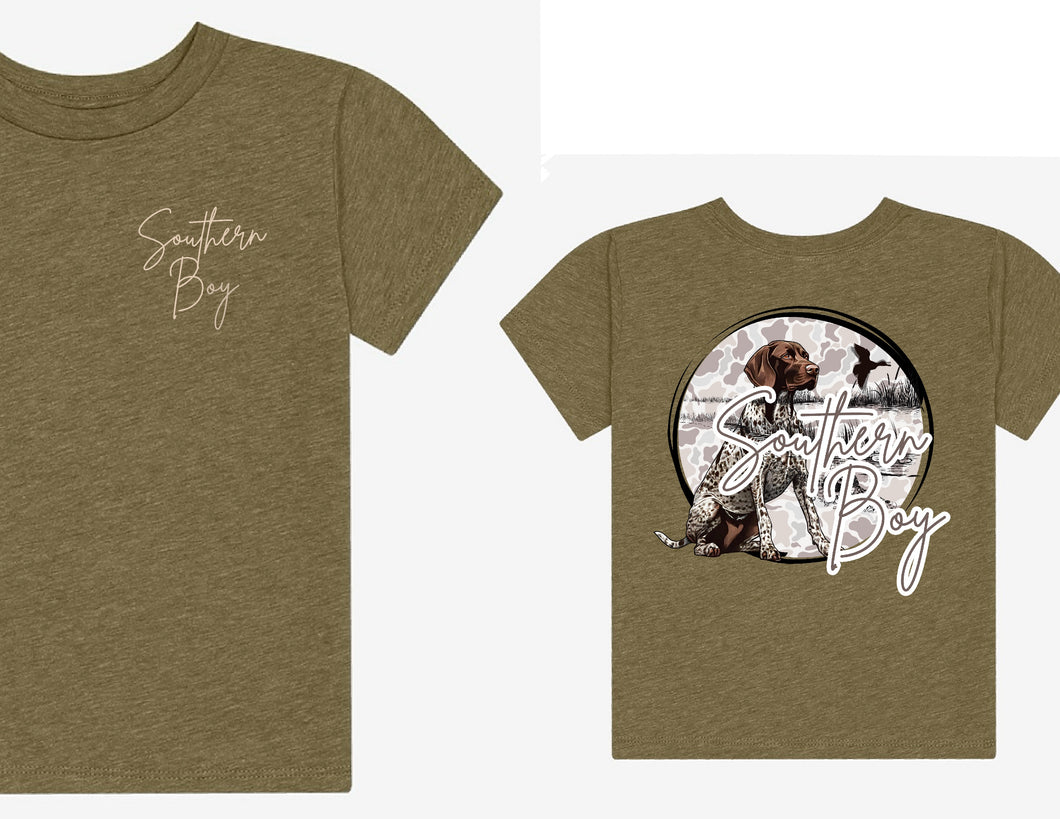 Southern Boy Bird Dog with Duck