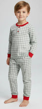 Load image into Gallery viewer, Sage Gingham Christmas Pajamas