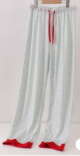 Load image into Gallery viewer, Sage Gingham Christmas Pajamas
