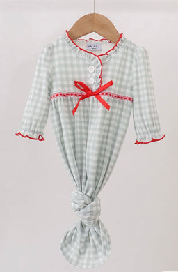 Sage Gingham Christmas Pajamas