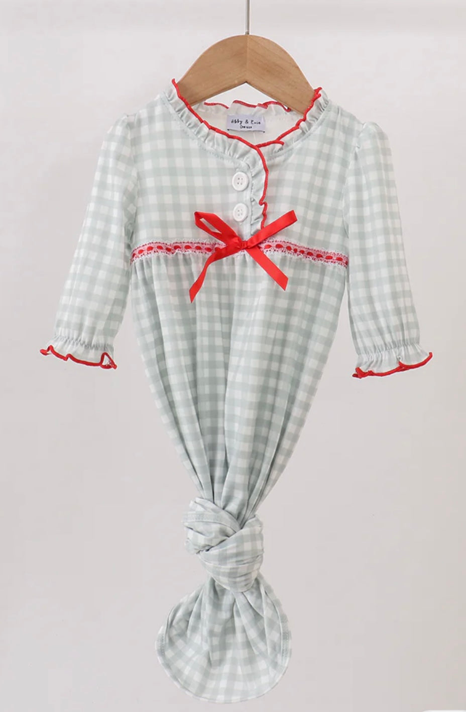 Sage Gingham Christmas Pajamas
